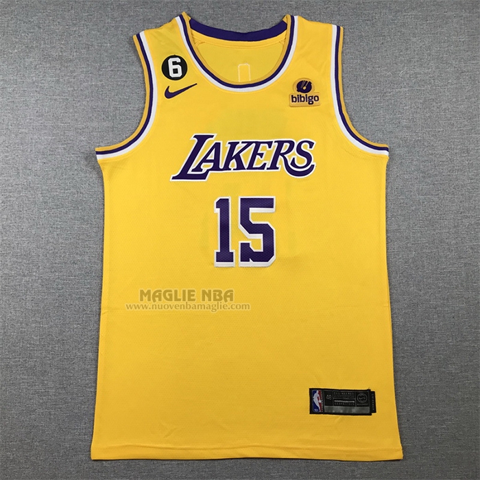 Maglia
 Austin Reaves NO 15 Los Angeles Lakers Icon 2022-23 Giallo
